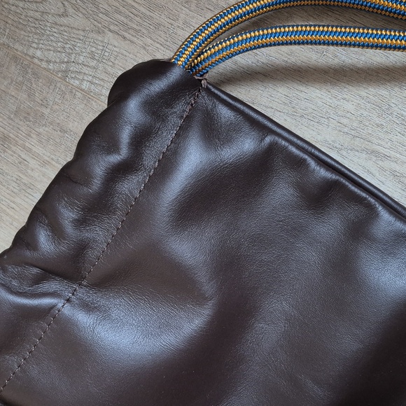 NWOT Leather Drawstring Backpack - Picture 3 of 5